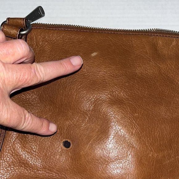 VTG-fossil-Boho, Marlow Crossbody Chestnut pebbled leather Crossbody purse/bag - Picture 16 of 16